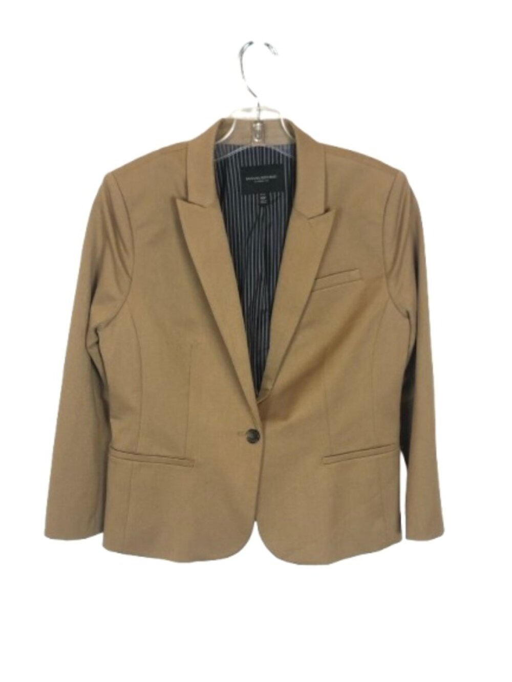 NWT Banana Republic Petite Size 10 10P Camel Structured Flannel Pant Blazer Suit - Picture 2 of 12